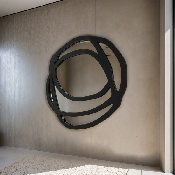 Espejo Rosa Parota - Negro / Parota Rose Mirror - Black