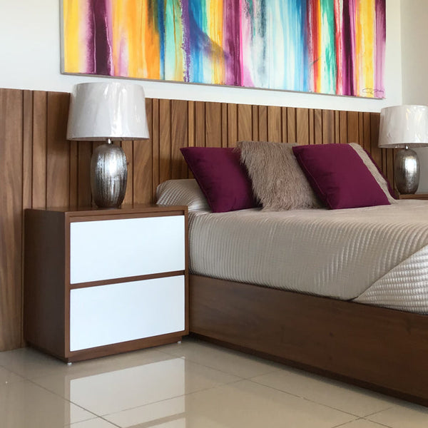 Cabecera Queen de madera de Parota para Recámara